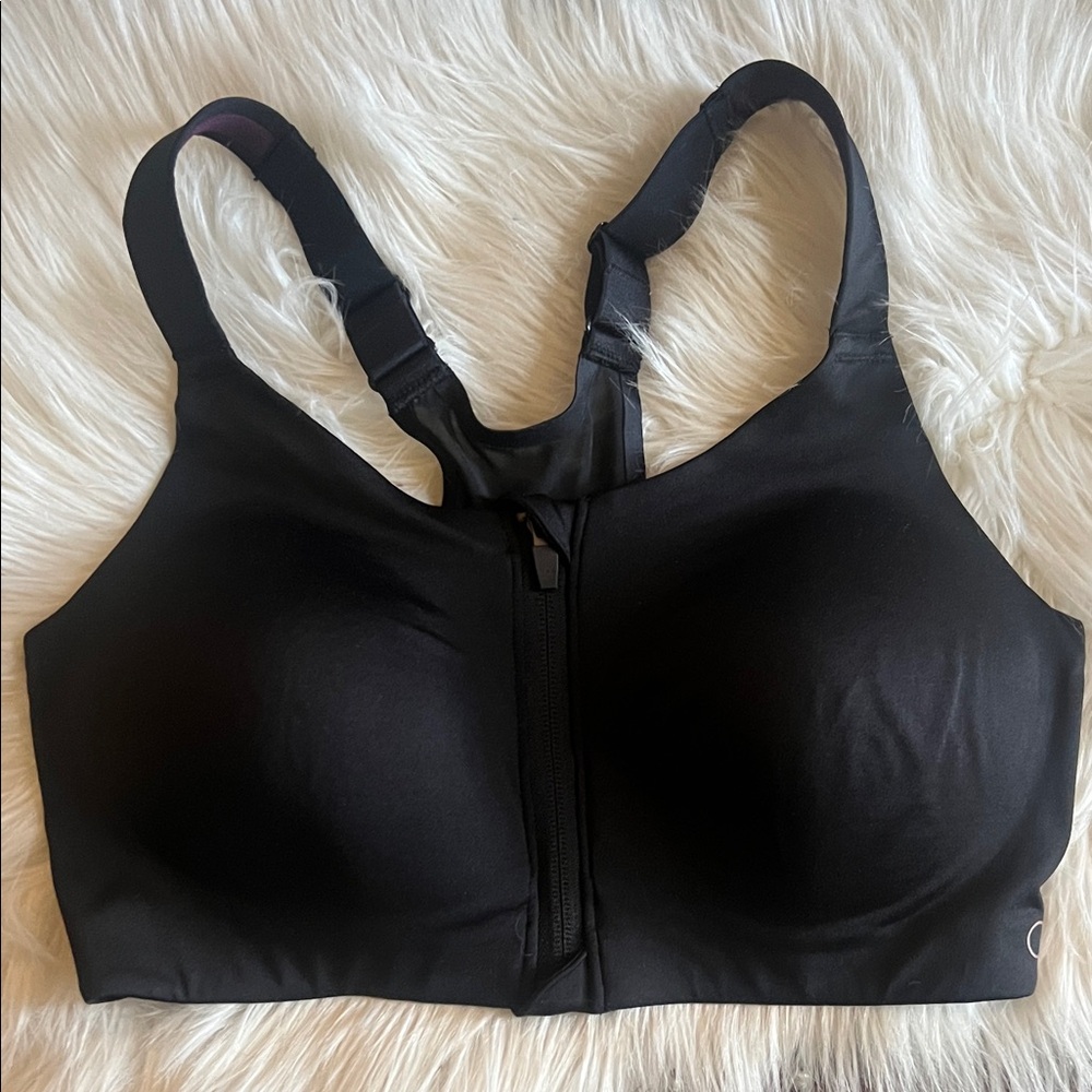 Calia High Support Zip Front Bra